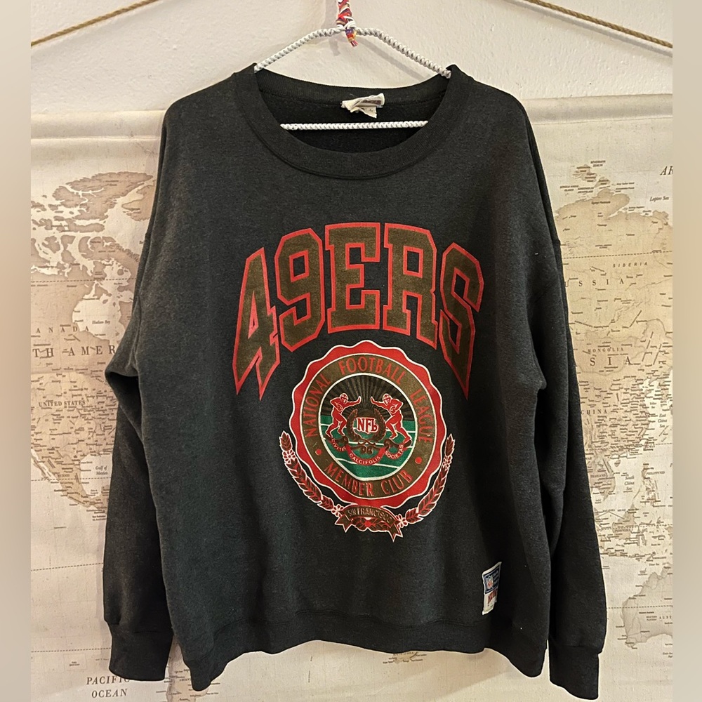 Vintage Oversized Sweatshirt San Francisco 49ers Member Club 90s Nutmeg NFL